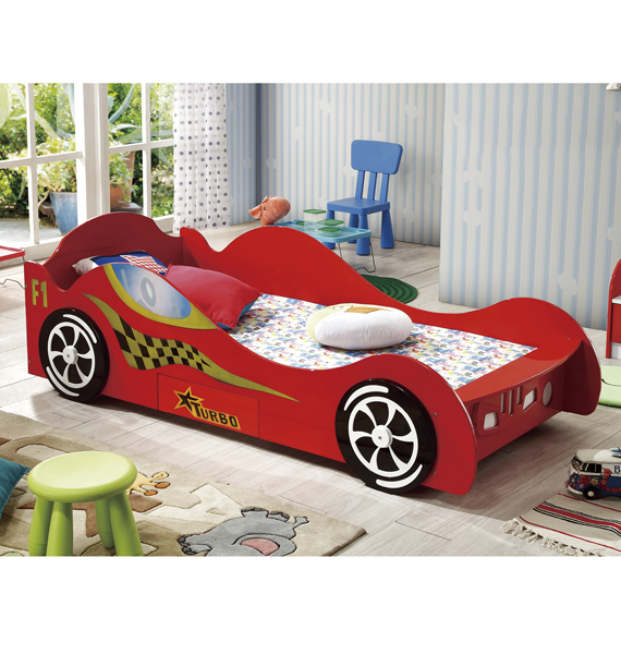 Base cama para niños tipo auto de carrera - Inner Home