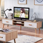 Mesa para tv con 2 cajones