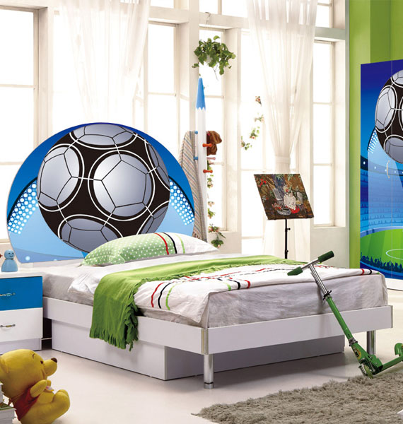 Base cama para niños tipo fútbol
