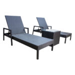 Juego de camastros con mesa