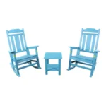 Juego de 2 sillas mecedoras con mesa