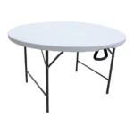Mesa plegable circular mediana multiusos
