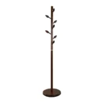 Perchero de madera con base redonda