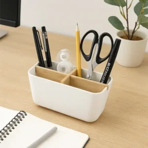 Organizador de bambú para escritorio