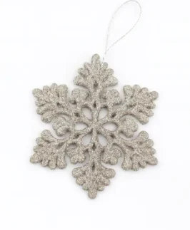 Paquete con 10 adornos copos de nieve